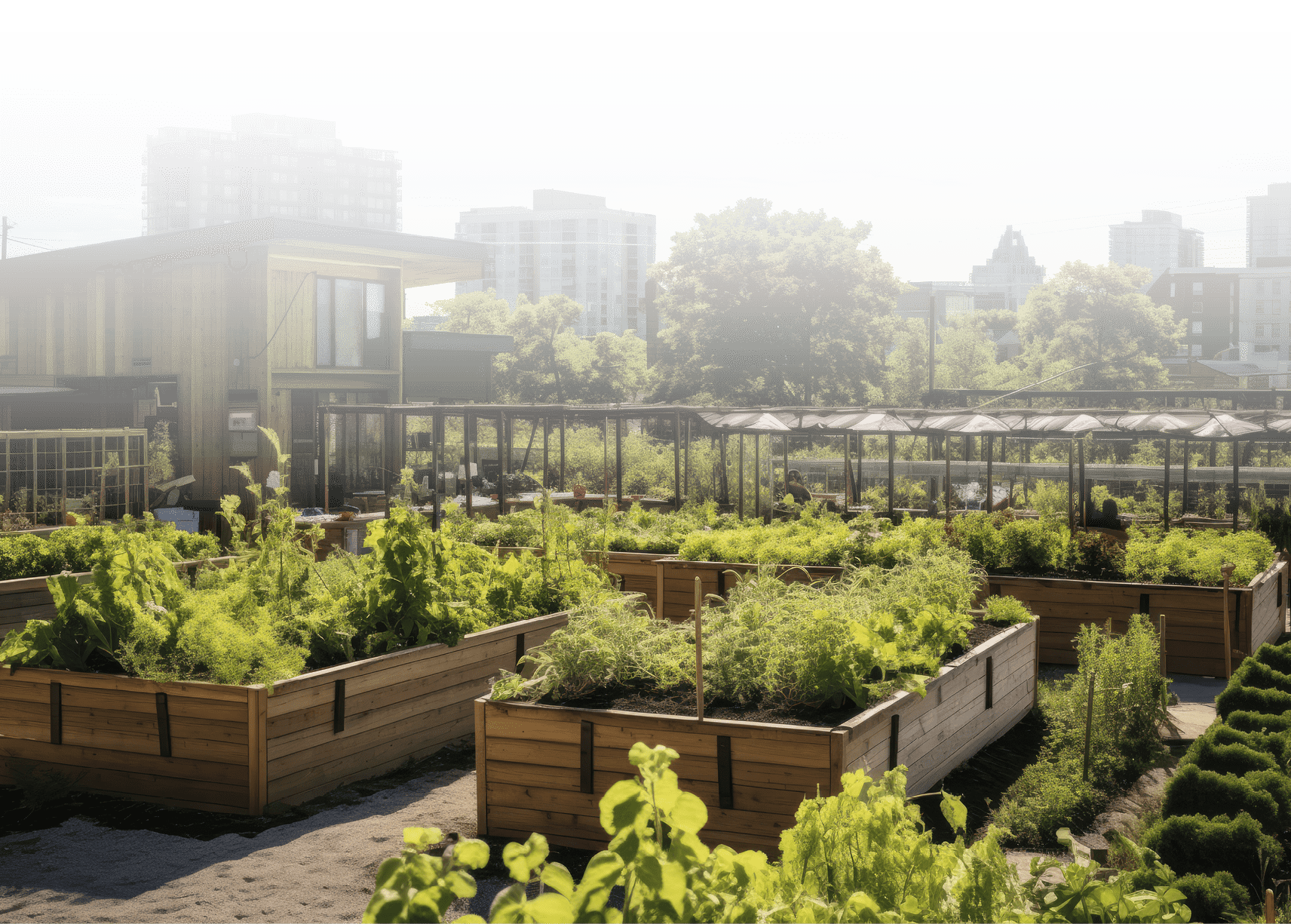 Garden architecture cityscape gardening. AI generated Image by rawpixel.