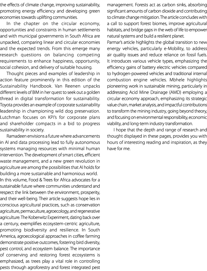 the effects of climate change, improving sustainability, promoting energy efficiency and developing green economies t...