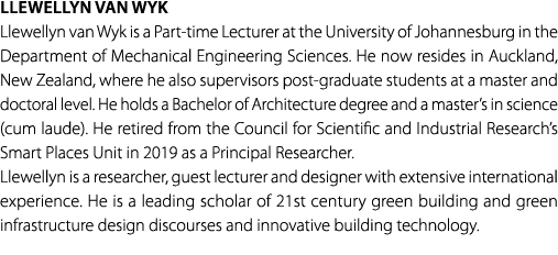 Llewellyn van Wyk Llewellyn van Wyk is a Part time Lecturer at the University of Johannesburg in the Department of Me...