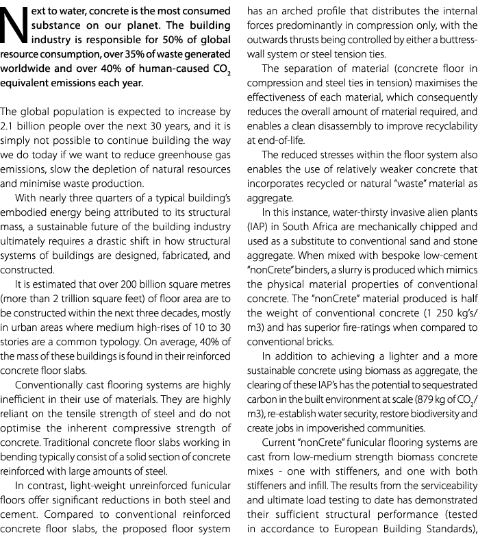 Next to water, concrete is the most consumed substance on our planet. The building industry is responsible for 50% of...