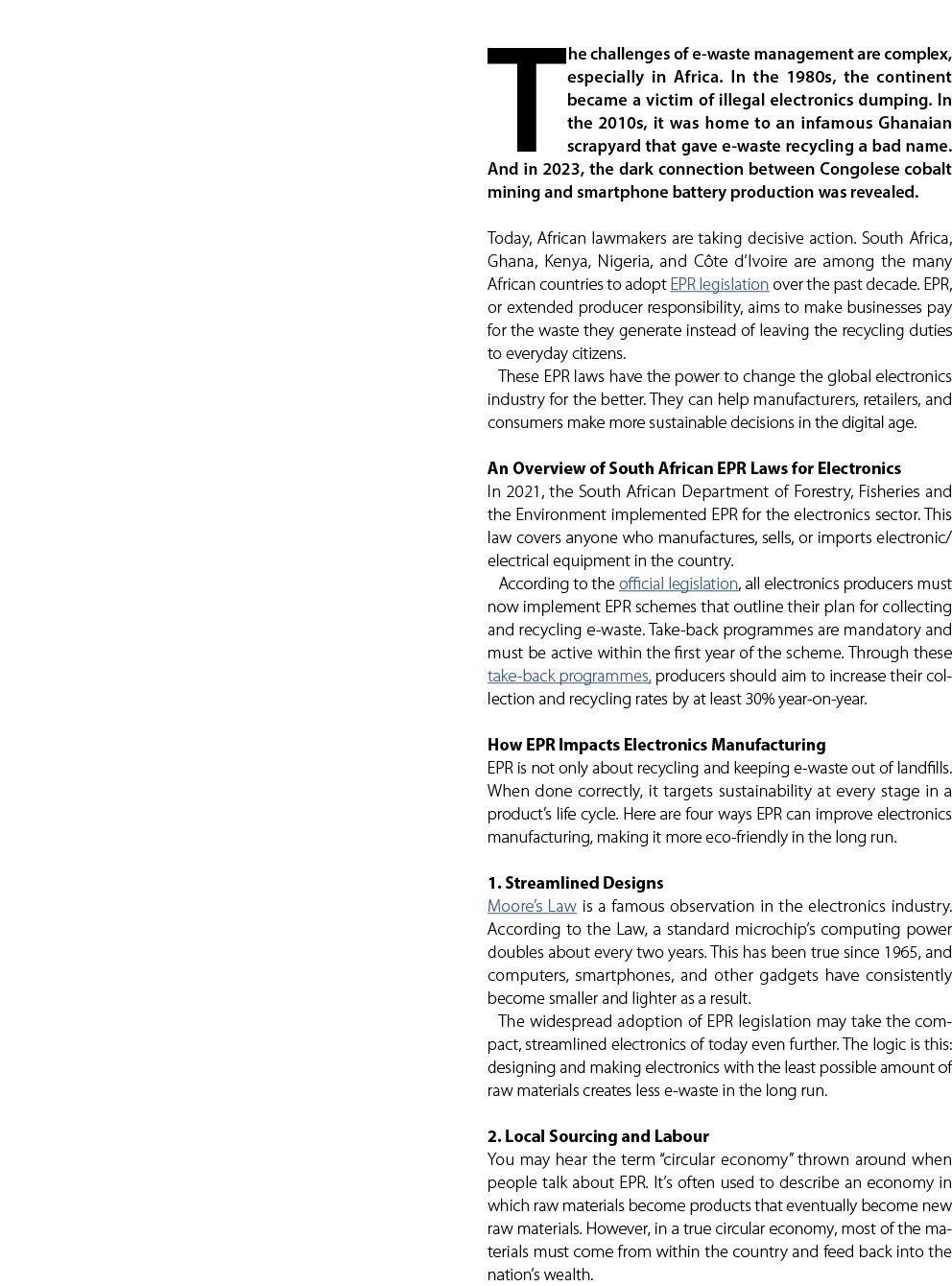 T he challenges of e waste management are complex, especially in Africa. In the 1980s, the continent became a victim ...