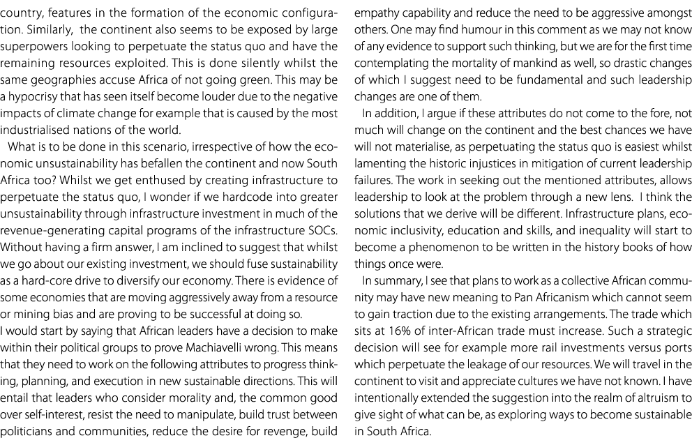 country, features in the formation of the economic configuration. Similarly, the continent also seems to be exposed b...