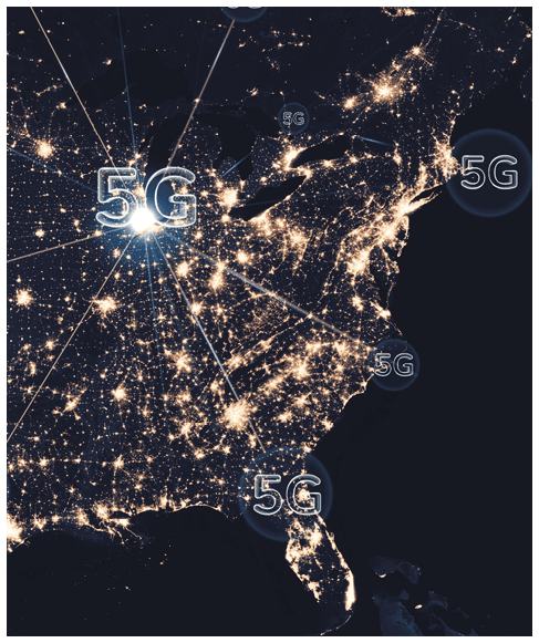 5G network smart city background technology digital remix
